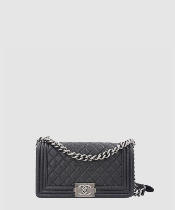 [CHANEL-샤넬] 보이백 미듐 캐비어 A67086