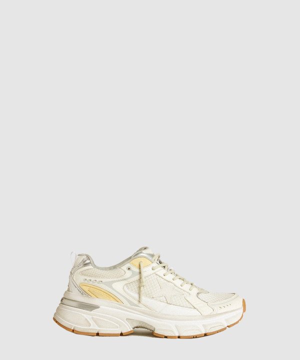 [Golden Goose-골든구스] 빈티지 화이트 스타 화이트 레더와 메쉬 라이트스타 F006476