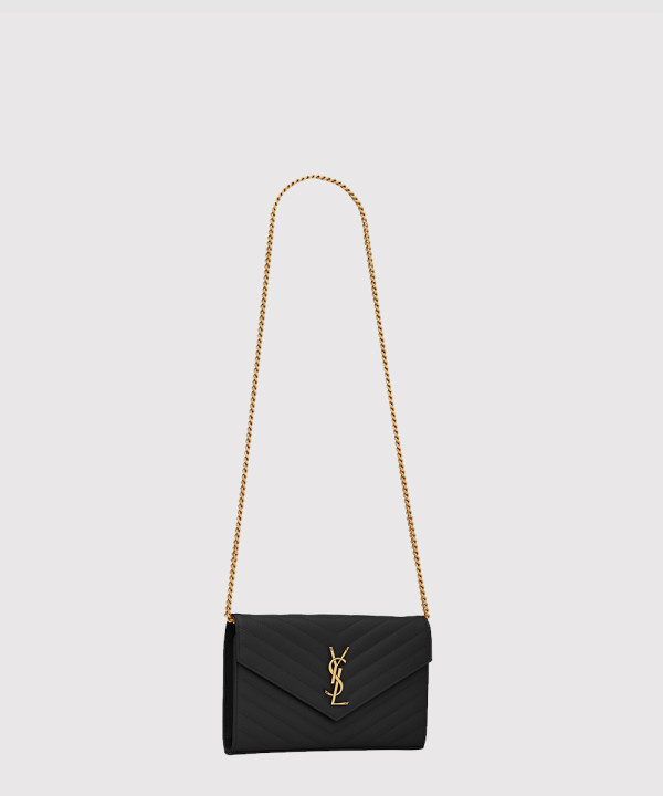 [SAINT LAURENT-생로랑] CASSANDRE 클래식 체인 지갑 377828