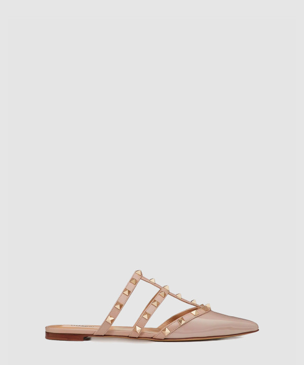 [VALENTINO-발렌티노] 페이턴트 가죽 락스터드 뮬 5W2S0H15VNW