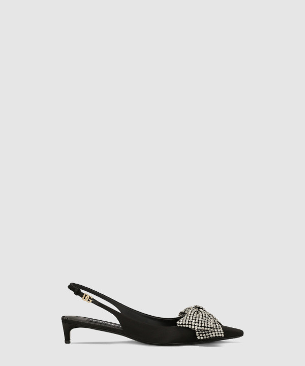 [DOLCE&GABBANA-돌체앤가바나] 라인스톤 장식 새틴 슬링백 CG0843A9S438S488