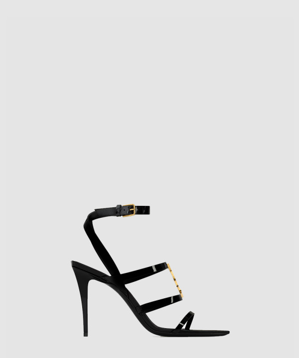 [SAINT LAURENT-생로랑] 페이턴트 가죽 소재 CASSANDRA 샌들 822791