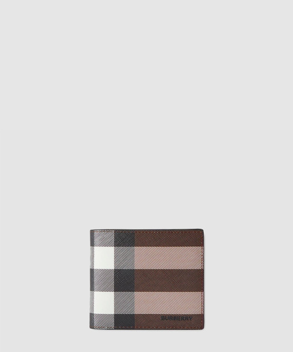 [BURBERRY-버버리] 체크 레더 바이폴드 지갑 80527901