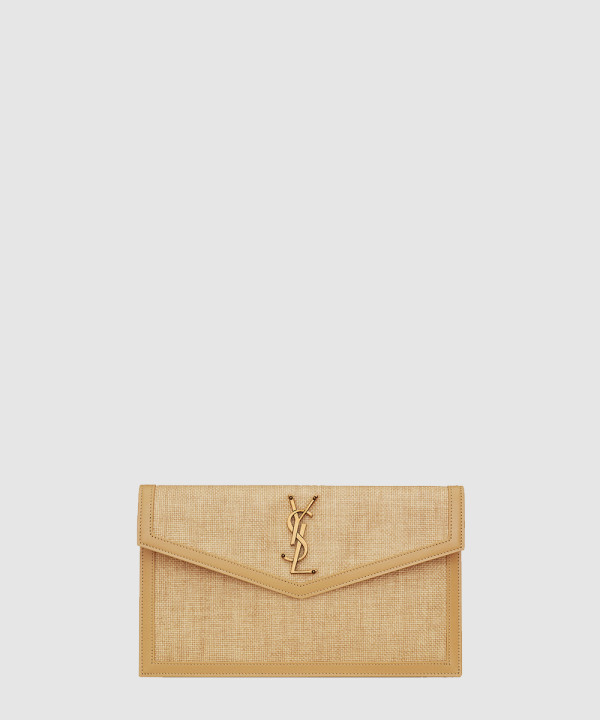 [SAINT LAURENT-생로랑] 마이크로 라피아 소재의 UPTOWN 파우치 565739